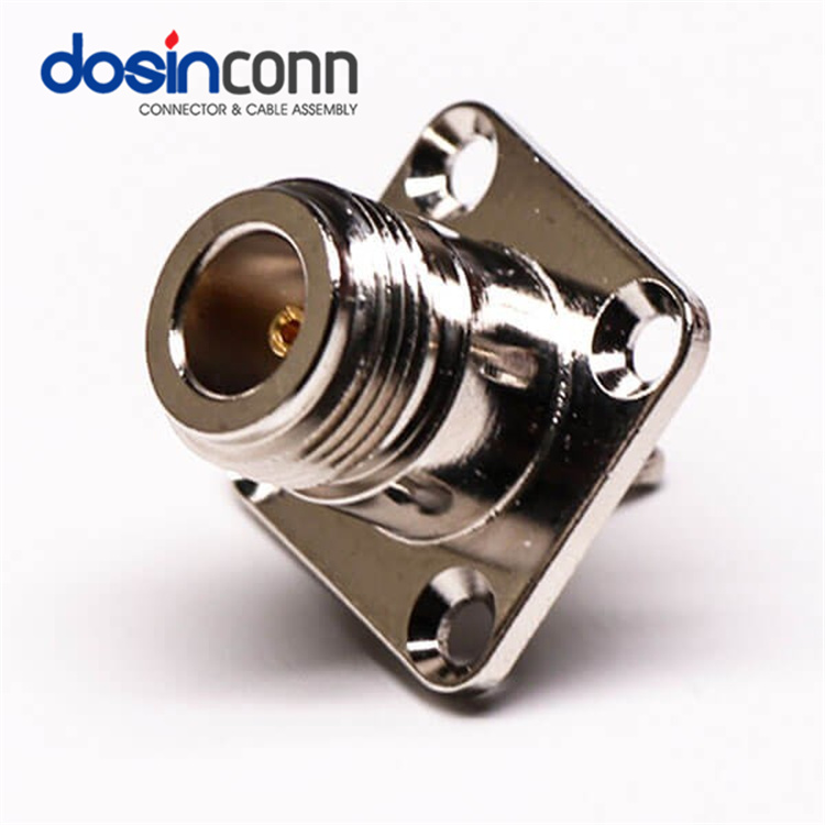 N-типа шасси разъем типа N 2-поверхностный монтаж женский гнездо с гайкой