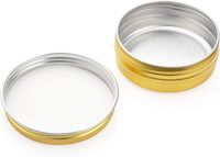 Pot de Conteneur Rond en Aluminium Doré, Pot en Étain, Bocaux Cosmétiques à Épices, Emballage en Aluminium, Métal, 30ml