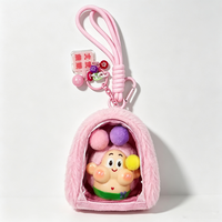 Sac à poupée en PVC fait main, tendance et personnalisé, étanche, transparent, pour présentation de jouets en peluche, porte-clés, breloque, pochette Ita transparente avec fermeture éclair