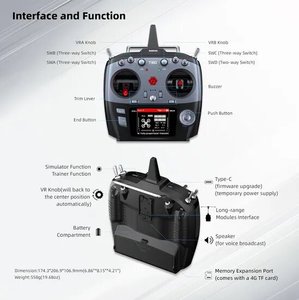 Station de sol 4,3 pouces avec télécommande Radiolink T16D 16CH, émetteur RC avec récepteur R16F pour voiture RC, FPV, UAV - Product Image 2