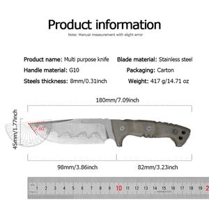 Couteau de poche tactique de survie personnalisable ML M33 OEM, bois de noyer, caoutchouc, lame en acier inoxydable G10 pour usage industriel EDC, bricolage - Product Image 6