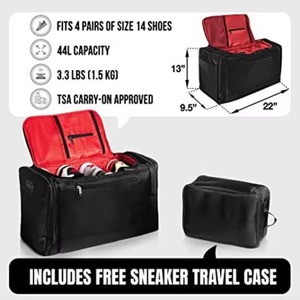 Sac de sport de luxe réglable pour baskets avec compartiment de rangement pour chaussures, idéal pour la gym, les voyages et comme sac de voyage. - Product Image 2