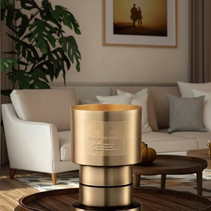 เทียนหอมแบบทำจากไม้ไส้ตะเกียงทำจากโลหะสีทองทำจากถั่วเหลืองแท่งเทียนหอมของขวัญแต่งงานแบบสั่งทำ - Product Image 6