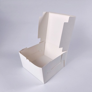 Custom <b>White</b> Paper Bakery <b>Box</b> square Cardboard Disposable 10 X 10 X 10 12 Inch Packaging Cake <b>Box</b> - Product Image 3