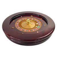 Ensemble de jeu de roulette professionnel de qualité casino, brillant, durable, réutilisable, 20 pouces, en bois de luxe, pour usage intérieur, avec 2 billes