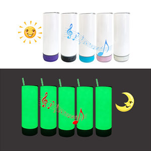 Vasos Tumbler con Altavoz Inteligente de 20oz, Blancos que Brillan en la Oscuridad, para Sublimación, Disponibles en Almacén de EE. UU. - Product Image 4