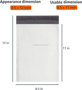 Enveloppes d'expédition rembourrées légères et économiques en polyéthylène biodégradable écologiques 8,5 x 12 pouces - Product Image 5