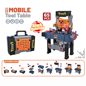 2023 plastique assembler bricolage outil <span class=keywords><strong>table</strong></span> jeu jouet 2 en 1 atelier de réparation semblant jouer jouet outils pour les enfants - Product Image 3