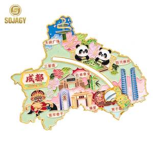 Magneti per Frigorifero in Metallo Personalizzati con Incisioni di Città/Nazioni/<span class=keywords><strong>Itinerari</strong></span> di Viaggio Stampati in Alta Definizione - Product Image 1