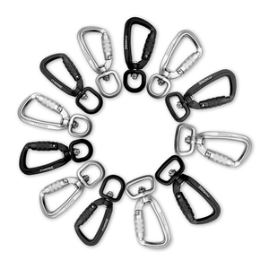 High Quality 5kn Aluminum Small Swivel Carabiner Clip For Dog Leash
