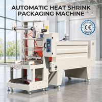Machine semi-automatique pneumatique de scellage de manchons en film PE et de gainage sous tunnel rétractable pour sacs de boissons et de produits