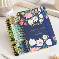 Carnet d'étudiant en stock avec motif imprimé et élastique, format A5, pour la salle de classe, fabriqué en usine