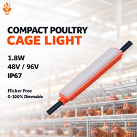 Lumière Supplémentaire LED pour Cage à Volailles 1,8W, Design Compact pour Zones Étroites et Zones Sombres dans les Systèmes de Cages à Plusieurs Niveaux