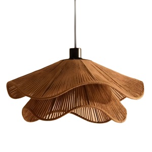 Hemp Rope Chandelier Oval E27 <b>Led</b> <b>Light</b> Source Switch Control Single Head <b>For</b> Tea <b>Room</b> Guesthouse Restaurant Bedroom - Product Image 4