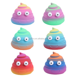 Nouveauté : Broyeur à herbes en métal 4 couches en forme de caca amusant, coloré arc-en-ciel, en alliage de zinc, accessoires pour fumeurs, cadeau - Product Image 1