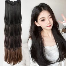 Postizo blanco en forma de U de alta calidad WIWIECE WITHDRAWE VOLULOGY WAZE (WFHUCCZ) Half Winger Extensiones de cabello humano en forma de U para mujer - Product Image 1