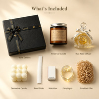 Artisanat de luxe |   Coffret cadeau de bougies d'aromathérapie avec un design de boîte haut de gamme pour souvenirs de mariage