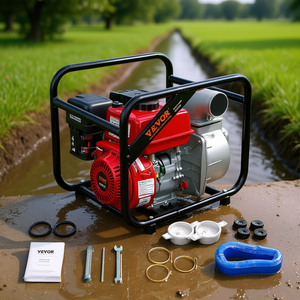 Bomba de agua a gasolina Vevor de 7Hp, bomba de transferencia de agua con motor de 3 pulgadas para uso en jardines y granjas - Product Image 2