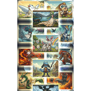 Star Trail Myth Series Shikishi Fan Art Pokemoned Art Boards, Tableros de Arte Impresos a Todo Color, Juego de Mesa de Papel, Regalo Coleccionable de Alta Calidad - Product Image 5