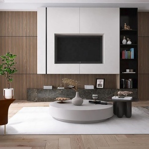 Panneau mural design moderne en marbre, panneau acoustique pour hôtels, <span class=keywords><strong>Woodupp</strong></span> Akupanel, modèle 3D, panneau de plafond en bois - Product Image 4