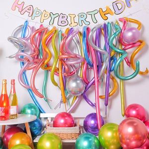 Paquete de 100 Globos Largos de Látex Coloridos Cb260 para Decoración de Fiestas de Cumpleaños, Globos Mágicos para Modelar con Helio - Product Image 2