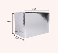 Boîte isotherme en mousse à double film d'aluminium, anti-humidité, gaufrée, personnalisable, en matériaux recyclés, épaisseur 5 mm pour