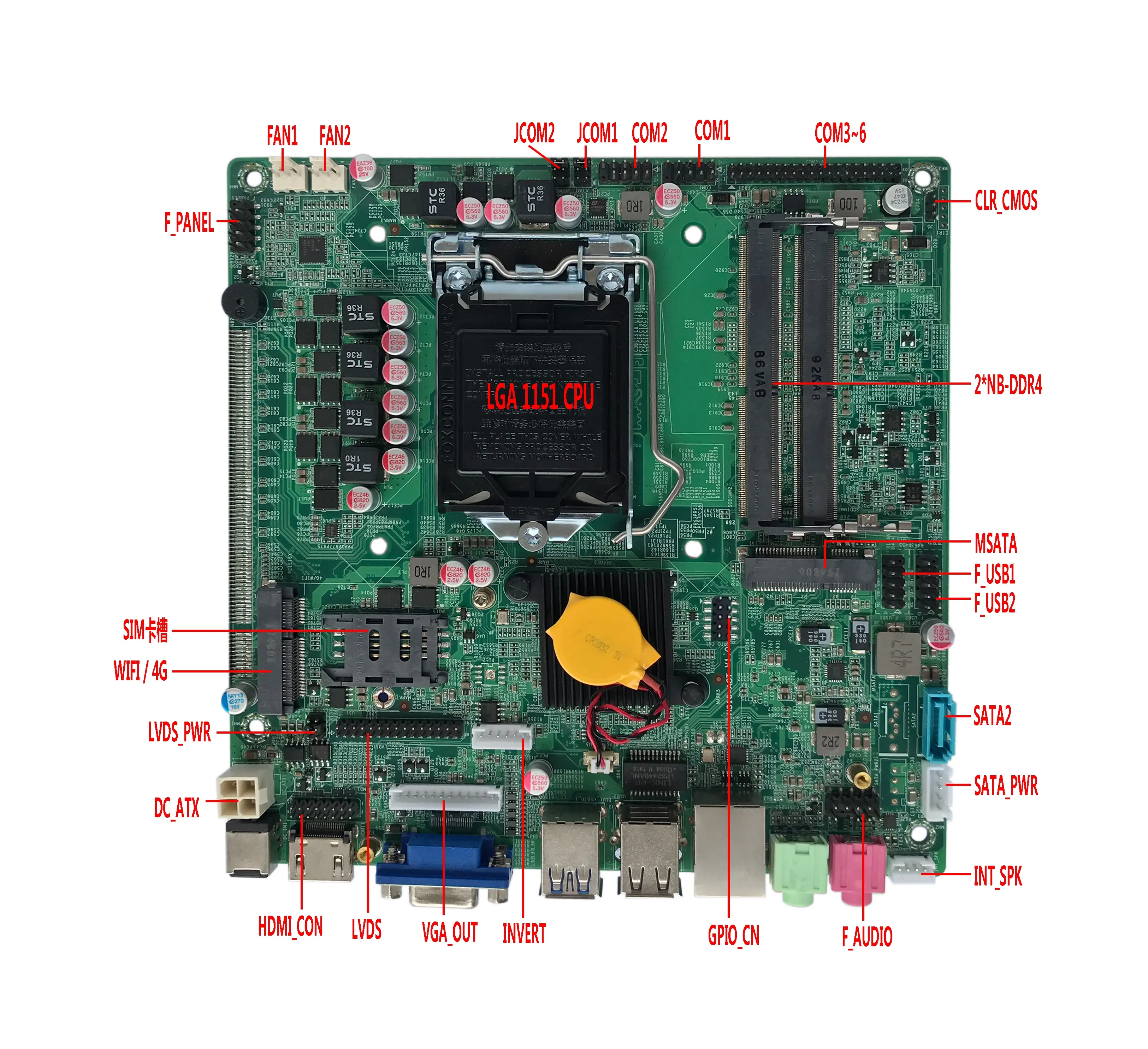 Sıcak satış ELSKY DDR4 H310 8th 9th nesil çekirdek i3 9100 i5 9500 i7 9700 I9 9900 Cpu LGA 1151 mini Itx anakart VGA masaüstü