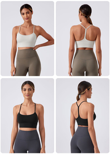 Vente en gros Y dos noir Fitness Push up haut à bretelles femmes Yoga <span class=keywords><strong>soutien</strong></span>-<span class=keywords><strong>gorge</strong></span> de <span class=keywords><strong>sport</strong></span> - Product Image 5