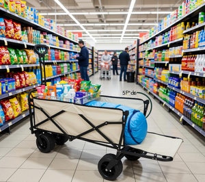 Chariots de camping portables haut de gamme pour l'aventure en plein air, chariots utilitaires pliables robustes avec roues tout-terrain - Product Image 6