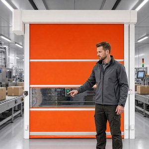 Puerta Industrial Pesada de Enrollamiento Rápido de PVC, Automática para Almacén y Centro Logístico - Product Image 3