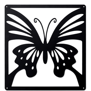 Decoración de Pared Metálica con Diseño de Mariposa Cortada con Láser, Adorno Artístico para Colgar en la Pared, para Hogar, Oficina, Jardín y Decoración Exterior - Product Image 1