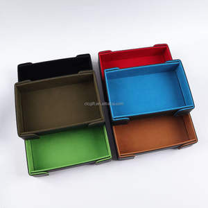 Bandeja de dados portátil de terciopelo de cuero PU magnética rectangular personalizada - Product Image 5