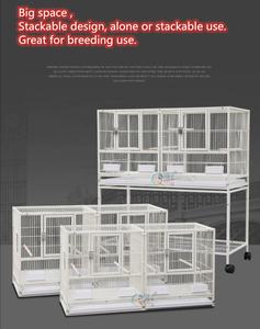 Istiflenebilir tasarım çıkarılabilir tel bölücü büyük uzay üreme kuş kafesi - Product Image 5