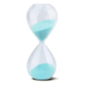 Creative gold silver glass hourglass timer with glittery sand 10 30 minutes Home furnishings Desk Decoration gifts