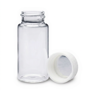20mL Clear <b>Glass</b> Scintillation <b>Vial</b> Screw Cap Sample Bottle for Headspace Analysis Lab Use - Product Image 1
