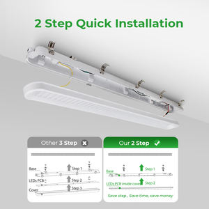 Lámpara LED Tri-proof Industrial con Certificación ETL, <span class=keywords><strong>UGR</strong></span> 19, 3500K-5000K, 3 Temperaturas de Color Seleccionables, 2FT 4FT 8FT, IP65 Impermeable, para Almacén - Product Image 5