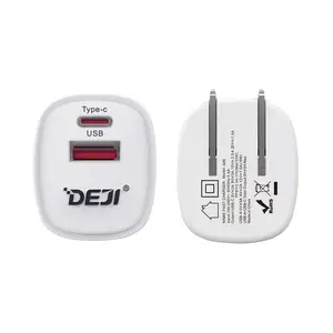 DEJI סוג c USB טעינה מהירה GaN מטען קיר מתאם טלפון נייד 20w מטען עיצוב מתקפל לאייפון 7 8 11 14 15