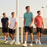 Nouveau design OEM de survêtements de tennis pour hommes uniforme de pickleball robe uniforme à séchage rapide chemise de badminton polo de volley-ball