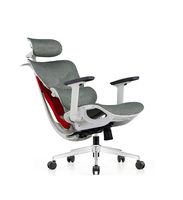 Fauteuil de bureau ergonomique de luxe contemporain en maille à dossier haut, avec accoudoirs 3D en PU, pivotant et réglable, pour ordinateur de direction - Vente en gros