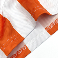 Maillot de football rétro OEM à rayures verticales à manches longues avec col polo personnalisé, logo personnalisé, badge, nom, numéro, maillot de sport pour homme
