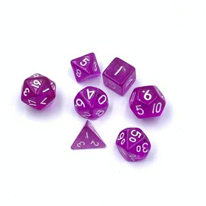 Feeron 10mm Mini Polyeder-Würfelset DND RPG Leuchtend im Dunkeln Zweifarbig Acryl 7-teilig Umweltfreundlich Langlebig Familienfreundlich Direkt ab Werk - Product Image 4