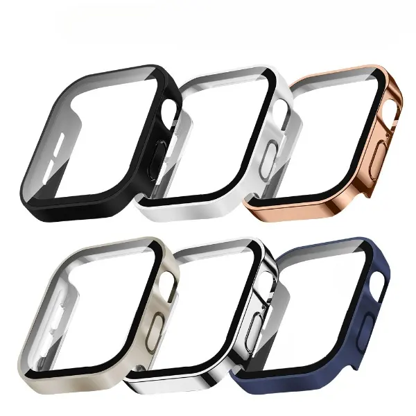 Boîtier de protection étanche pour montre Apple Watch, protection d'écran en verre pour Apple Watch série 8 7 6 5, 45mm, 41mm, 44mm, 40mm