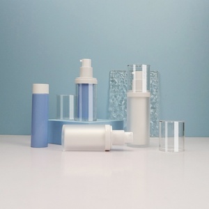 Luxury Portable Printing Reusable 30ml 50ml Green Blue Vacuum AS Cream Airless <b>Pump</b> Container <b>Bottle</b> for Skincare Packaging - Product Image 1