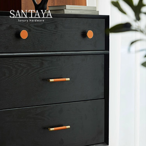 Da hiện đại tủ xử lý Brass Door knobs đen màu hồng tủ quần áo ngăn kéo knobs đồ nội thất phần cứng cho nhà bếp phòng ngủ phòng tắm - Product Image 3