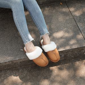 Pantofole in peluche Memory Foam da donna YL-25385-scarpe da <span class=keywords><strong>casa</strong></span> in finta pelle scamosciata per interni/esterni <span class=keywords><strong>con</strong></span> pelliccia sintetica (ODM/OEM disponibile) - Product Image 5