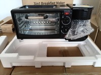 Machine à petit-déjeuner 3-en-1 : Machine à pain, Cafetière automatique, Four grille-pain, Capacité 12L, Boîtier métallique