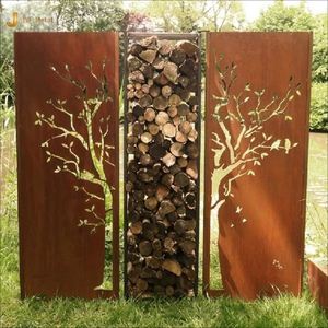Panneaux décoratifs en métal découpés au laser EX365 pour jardin extérieur, écrans d'intimité, écrans de jardin en acier Corten - Product Image 2