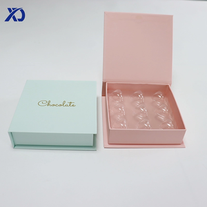 Sô cô la Hộp quà tặng tùy chỉnh sinh thái thân thiện 9 Piece Truffle Bao bì với đóng cửa từ tính và nhựa khay trái tim cho đồ ngọt hiển thị - Product Image 3