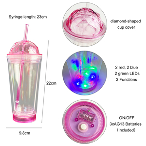 Vasos de Plástico con Luces LED Intermitentes y Pajitas para Fiestas de Año Nuevo Chino, Discotecas, Conciertos, Bares, DJ - Product Image 2