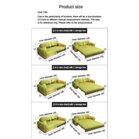 Muebles de Sala de Estar Estilo Crema, Diseño Moderno, Tela Cómoda, Sofá Cama Extraíble Simple con Reposabrazos para Casa o Apartamento